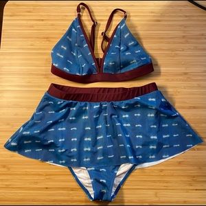 Seea blue two-piece swimsuit small medium